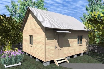 Каркасный дачный дом 4х6 (КС1)