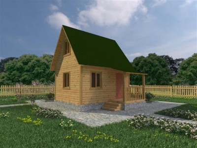 Каркасный дачный дом 4х5 (КС5)