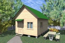 Каркасный дачный дом 5х6 (КС2)